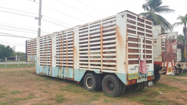 ขาย หางเทนเลอร์ 2 เพลา ยาว 12 เมตร คอกสูง อู่ ส. สุชัย เอกสารเล่มทะเบียนครบ