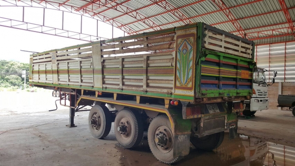 ขาย หางเทนเลอร์ดั้ม 3 เพลา ยาว 9 เมตร อู่เสรีชัย กระทะล้อมีให้ครบ เอกสารเล่มทะเบียนพร้อมโอน