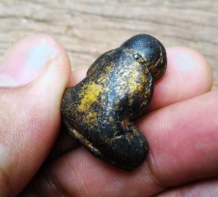 พระปิดตา หลวงพ่อครน เนื้อว่านเก่า ปิดทองแท้