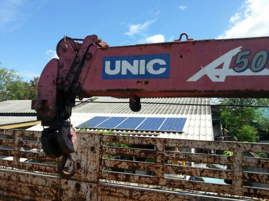 รถฮีโน่ 10 ล้อ ( รั้ว ) ติดเครน 5 ตัน. FL8J  220 แรงม้า. ปี 52.  ( รถวิ่ง 14x,xxx กม. )     สนใจติดต่อ  081 - 6079515