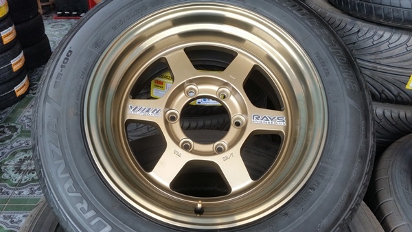 ขายแม็กใหม่ 16 TE37 6รู หน้า8 OFF 0 ยางเปอร์เช็นปี14  4 ล้อ