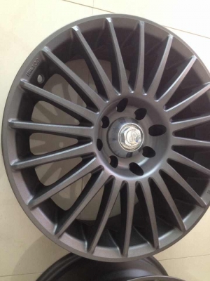 ขายล้อแม็กขอบ 15 กว้าง 6.5 ออฟ 38 4 รู 100 4 รู 114 สภาพไมซ่อมไม่ดุ้ง ทำสีเทากัลมา สวยๆ 5900