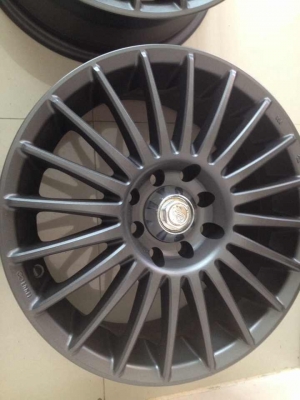 ขายล้อแม็กขอบ 15 กว้าง 6.5 ออฟ 38 4 รู 100 4 รู 114 สภาพไมซ่อมไม่ดุ้ง ทำสีเทากัลมา สวยๆ 5900