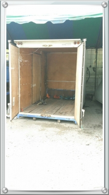 ขายตู้บรรทุก1.80&times;3.20&times;2.00ม.เปิดข้างซ้ายกับด้านท้าย ฐานคัชซี80ซม.