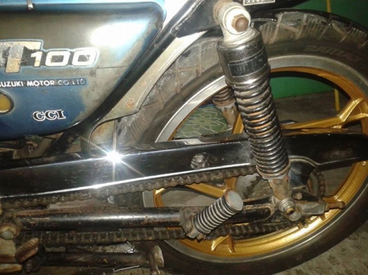 ขาย Suzuki GT100 เก่าญี่ปุ่นล้อแม๊กหายากสภาพแห้งๆสวยๆราคา 15000 บาทครับ