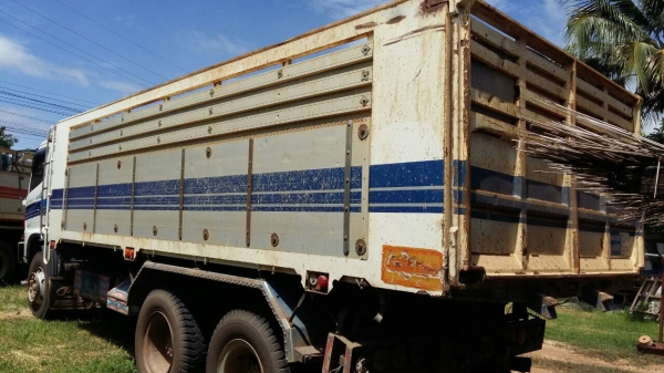 ขายสิบล้อพ่วงดั้มแม่ลูก3เพลาHINO FM1ANLD344แรงปี55