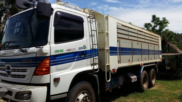 ขายสิบล้อพ่วงดั้มแม่ลูก3เพลาHINO FM1ANLD344แรงปี55