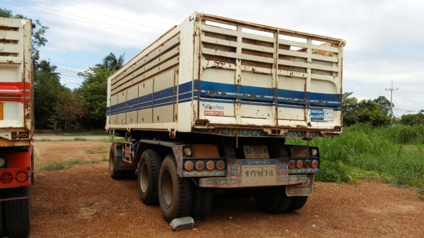 ขายสิบล้อพ่วงดั้มแม่ลูก3เพลาHINO FM1ANLD344แรงปี55