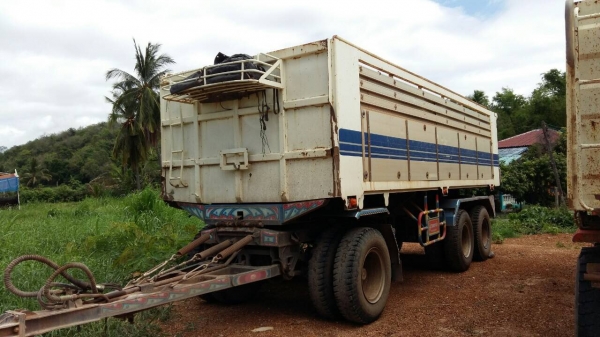 ขายสิบล้อพ่วงดั้มแม่ลูก3เพลาHINO FM1ANLD344แรงปี55