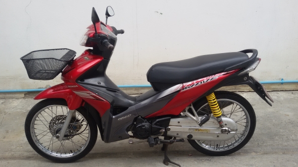 Honda Wave110i สีแดง-เทา ปี52