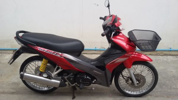 Honda Wave110i สีแดง-เทา ปี52