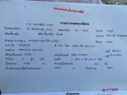 ขาย 6 ล้อ ร๊อคกี้ FRR-195 ยาว 6 เมตร