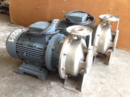 ขายปั้มน้ำหอยโข่งหัวปั้มสแตนเลส Kawamoto made in Japan 5HP. 380V ขนาดเข้า 2นิ้ว ออก 1นิ้ว สภาพสวยมาก วิ่งนิ่มพร้อมใช้งาน มี 2ตัวครับ