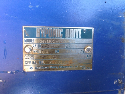 ขายมอเตอร์เกียร์ Hyponic drive Sumitomo 0.4kw. 0.5HP. 380V อัตราทด 1:30 เพลาออกประมาณ 48รอบต่อนาที สภาพสวย วิ่งนิ่ม พร้อมใช้งาน ขายมอเตอร์เกียร์ Hyponic drive Sumitomo 0.4kw. 0.5HP. 380V อัตราทด 1:30 เพลาออกประมาณ 48รอบต่อนาที สภาพสวย วิ่งนิ่ม พร้อมใช้งาน