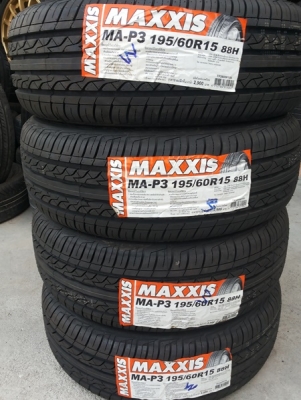 ยาง 195/60/15 ปี 16 Maxxis ma p-3 ราคา 4 เส้น =5400