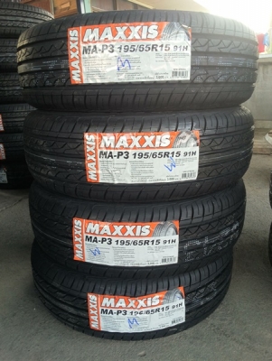 ยาง 195/65/15 ปี 16 Maxxis ma p-3 ราคา 4 เส้น =5400