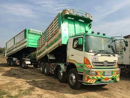 ขายรถบรรทุก 24 ล้อ พ่วงแม่ลูก-ดั๊มพ์ ยี่ห้อ HINO MEGA FM1A ซีรี่ 500/344 แรงม้า ปี 2553 ( การันตีรถสวยจริงๆ เจ้าของขายเอง )
