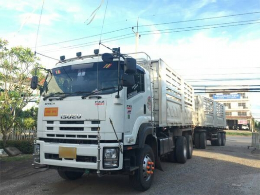 ขายรถบรรทุก 22 ล้อ พ่วงแม่-ลูกดั๊มพ์ ยี่ห้อ ISUZU DEGA FXZ 360 แรงม้า ปี 2555  ( การันตีรถสวยจริงๆ  เจ้าของขายเอง )