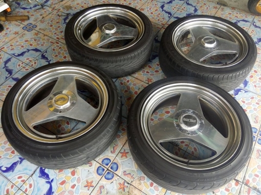 แม็กแท้เจแปน ลาย 3 ก้านหายาก ใส่รถ 4 รู 100 และ 114