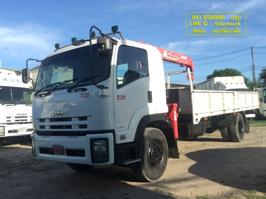 FTR240 ปี56 ติดเครนเฮียบ 3 ตัน 3 ปลอก ของ Unic กระบะ 6.5 m