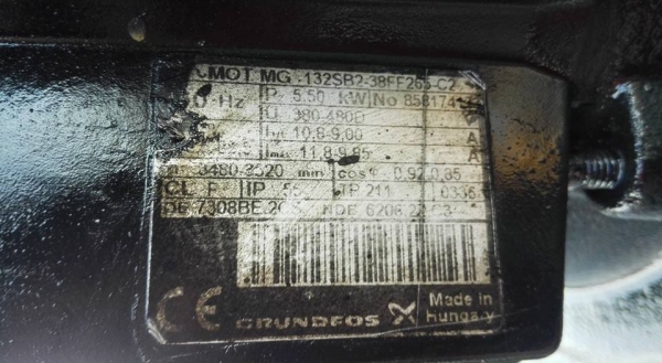 ** ขอบคุณผู้ซื้อ&amp;พี่เสือครับ ** ปั้มน้ำแรงดันสแตนเลสกรุนฟอสต์ GRUNDFOS ขนาด 7.5 HP 380V สภาพใหม่เช็คทุกระบบพร้อมใช้
