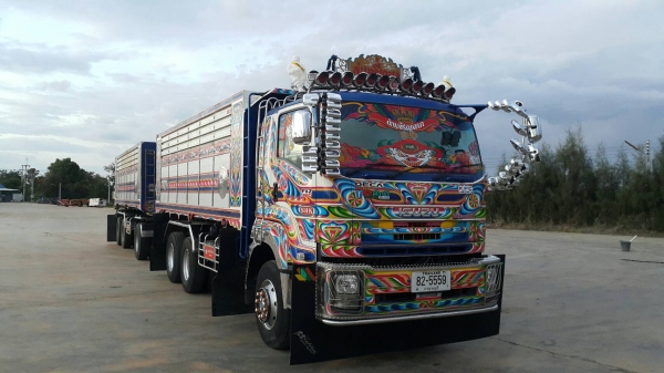 ขายด่วนรถพ่วงดั้ม 360แรงปี55 อู่สหะกิจ รถสวยพร้อมใช้