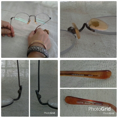 แว่นสายตายาวฮาล์ฟริมเลสที่อาร์ตที่สุด  Original GIORDANO made in Japan