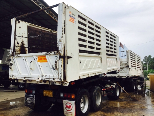 ขายรถพ่วงดัมพ์ ISUZU เครื่อง 360 แรง ปี 55 กระบะดัมพ์สามมิตร ลูก 3 เพลาแท้ รถสวยจัด ยางเต็ม พร้อมใช้งาน