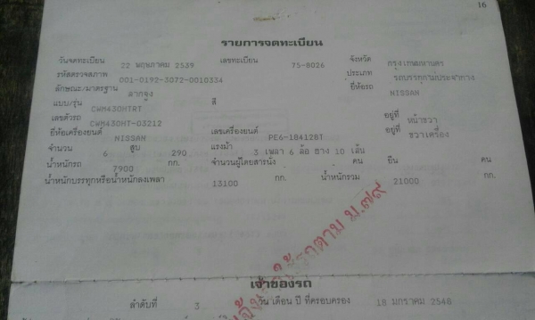 ขายบรรทุกหัวลาก Nissan Ud 290 แรง ขายบรรทุกหัวลาก Nissan Ud 290 แรง