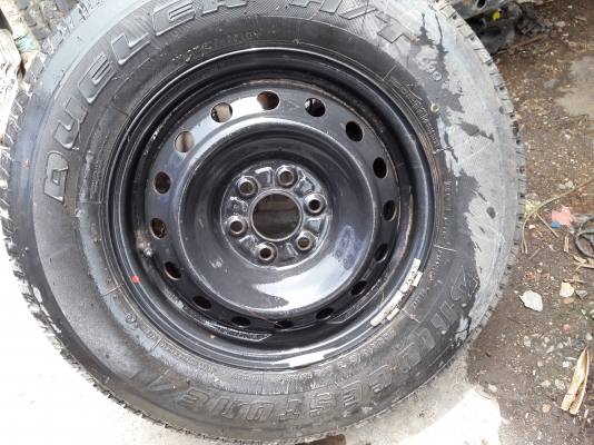 กระทะล้อเหล็กพร้อมยาง ใส่รถกระบะ นิสสันนาวาร่า 1 เส้นใหม่ๆ