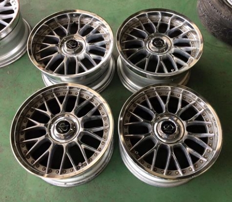 ล้อ STICH Chrome 3 ชิ้นแท้ 17 F8R9 4,5/114.4 สวยๆ ประมูลญี่ปุ่น