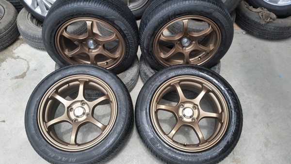 ขายล้อ ADVAN RG2 15 4 รู100  พร้อมยาง  4 ล้อ