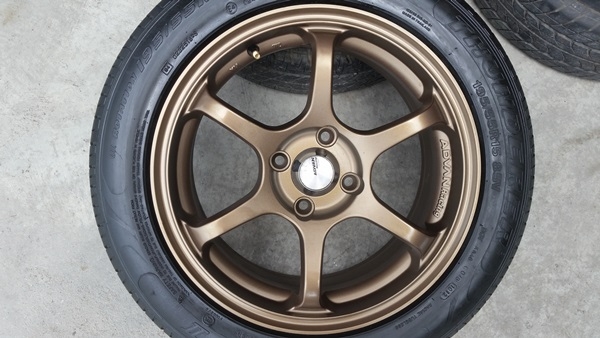 ขายล้อ ADVAN RG2 15 4 รู100  พร้อมยาง  4 ล้อ