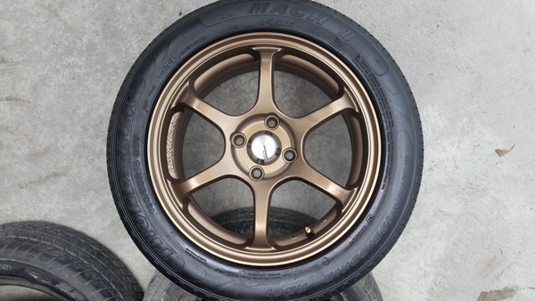 ขายล้อ ADVAN RG2 15 4 รู100  พร้อมยาง  4 ล้อ