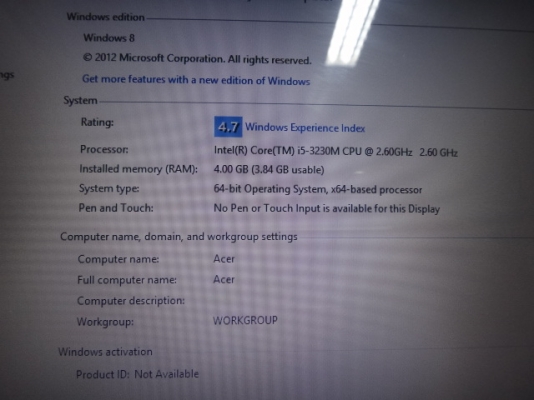 ACER ASPIRE V3-471G Core i5