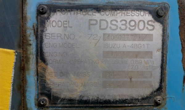 ขายครับ AIRMAN PDS390S # 72-4060377  นำเข้าจากญี่ปุ่น