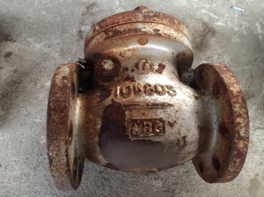 รวมมิตรวาล์วผีเสื้อ เหล็กเหนียว หน้าแปลน ท่อขนาด 8" วาล์ว 2.5" เชีวาล์ว 8"