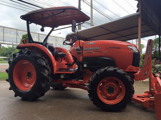 ขายรถไถKubota L4708 (4WD) พร้อมใบมีดหน้าและผานพรวน รถสวย พร้อมใช้งาน