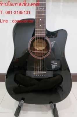กีต้าร์โปร่งเว้าไฟฟ้า Mantic 41 นิ้ว รุ่น AG-1CE สีดำเงา สวยมาก EQ อย่างดี ของใหม่