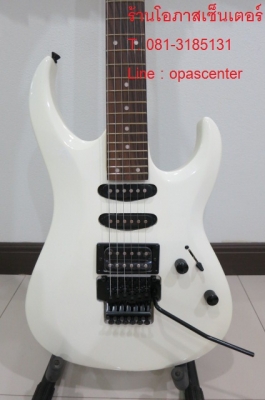กีต้าร์ไฟฟ้า Perfect ทรงไอบาเนส 24 เฟรต แบบฟรอยด์โรส ของใหม่ รุ่น EG-92 สีขาว ทรงสวย ขายถูก