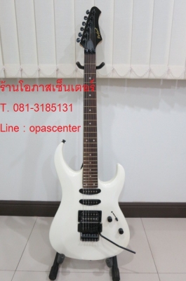 กีต้าร์ไฟฟ้า Perfect ทรงไอบาเนส 24 เฟรต แบบฟรอยด์โรส ของใหม่ รุ่น EG-92 สีขาว ทรงสวย ขายถูก