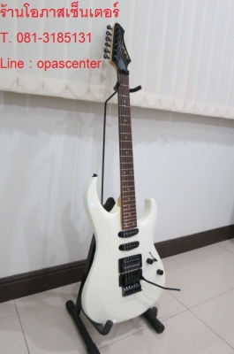 กีต้าร์ไฟฟ้า Perfect ทรงไอบาเนส 24 เฟรต แบบฟรอยด์โรส ของใหม่ รุ่น EG-92 สีขาว ทรงสวย ขายถูก