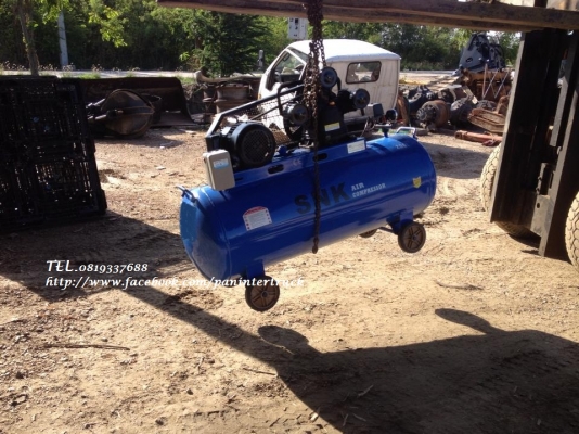 สินค้าใหม่แกะกล่อง*เครื่องปั๊มลม SNK UNUSED: N-200 ขนาด 200 ลิตร,3 สูบ,4HPแรง, 380V.(ไฟ3เฟส/โรงงาน)ยังไม่เคยใช้งาน ราคาเพียง 17,500 บาท