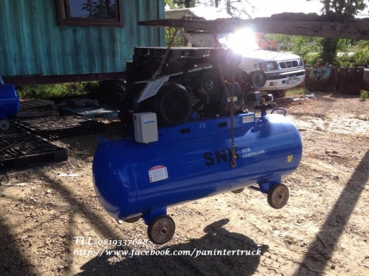 สินค้าใหม่แกะกล่อง*เครื่องปั๊มลม SNK UNUSED: N300 ขนาด 300 ลิตร มอเตอร์ 3 สาย (ไฟ3เฟส โรงงาน)3 สูบ/ 10แรง /380V.  ยังไม่เคยใช้งาน ราคาเพียง 26,500 บาท
