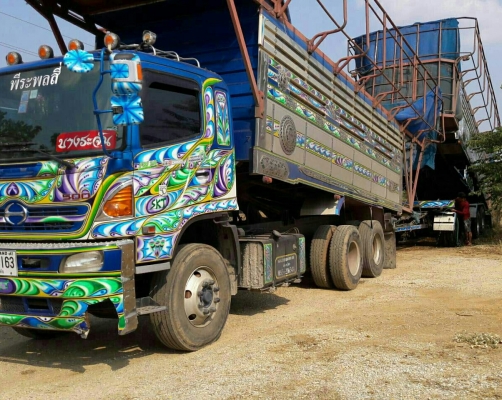 สิบล้อ ฮีโน่ 344ปี56 แม่ลูก3คาน ดั้มกะบะมีเนียม สภาพดีเดิมๆรถวิ่งงานประจำ เล่มทะเบียนพร้อมโเน