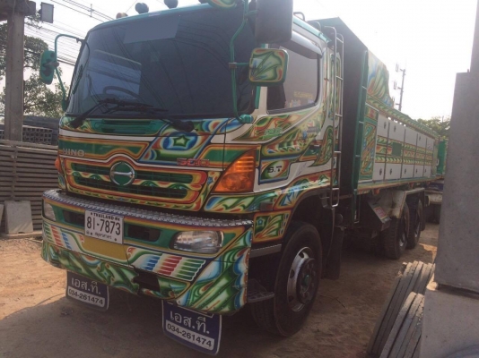 ขายรถพ่วงแม่-ลูก HINO Serie500 แท้จากห้าง เครื่อง NGV 360 แรงม้า กระบะ ต่ออู่ ST นครปฐม ตัวลูก 3 เพลา เล่มพร้อมโอน