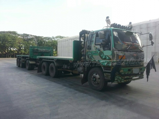 รถบรรทุกพ่วง แม่-ลูก 22 ล้อ ยี่ห้อ HINO ปีจดทะเบียน 2555 ขนาดเครื่อง 240 แรงม้า
