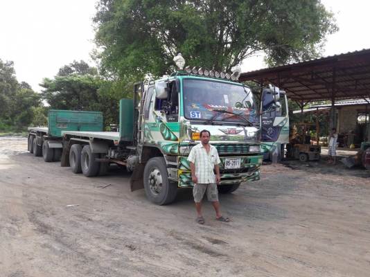 รถบรรทุกพ่วง แม่-ลูก 22 ล้อ ยี่ห้อ HINO ปีจดทะเบียน 2555 ขนาดเครื่อง 240 แรงม้า