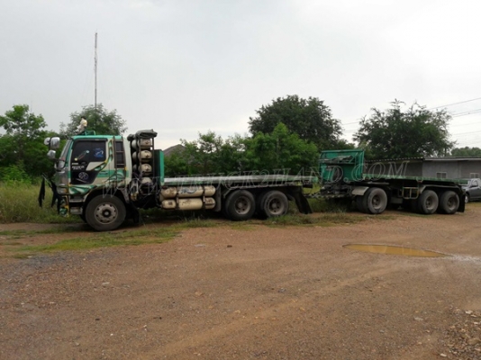 รถบรรทุกพ่วง แม่-ลูก 22 ล้อ ยี่ห้อ HINO ปีจดทะเบียน 2555 ขนาดเครื่อง 240 แรงม้า