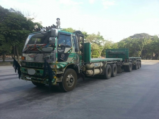รถบรรทุกพ่วง แม่-ลูก 22 ล้อ ยี่ห้อ HINO ปีจดทะเบียน 2555 ขนาดเครื่อง 240 แรงม้า